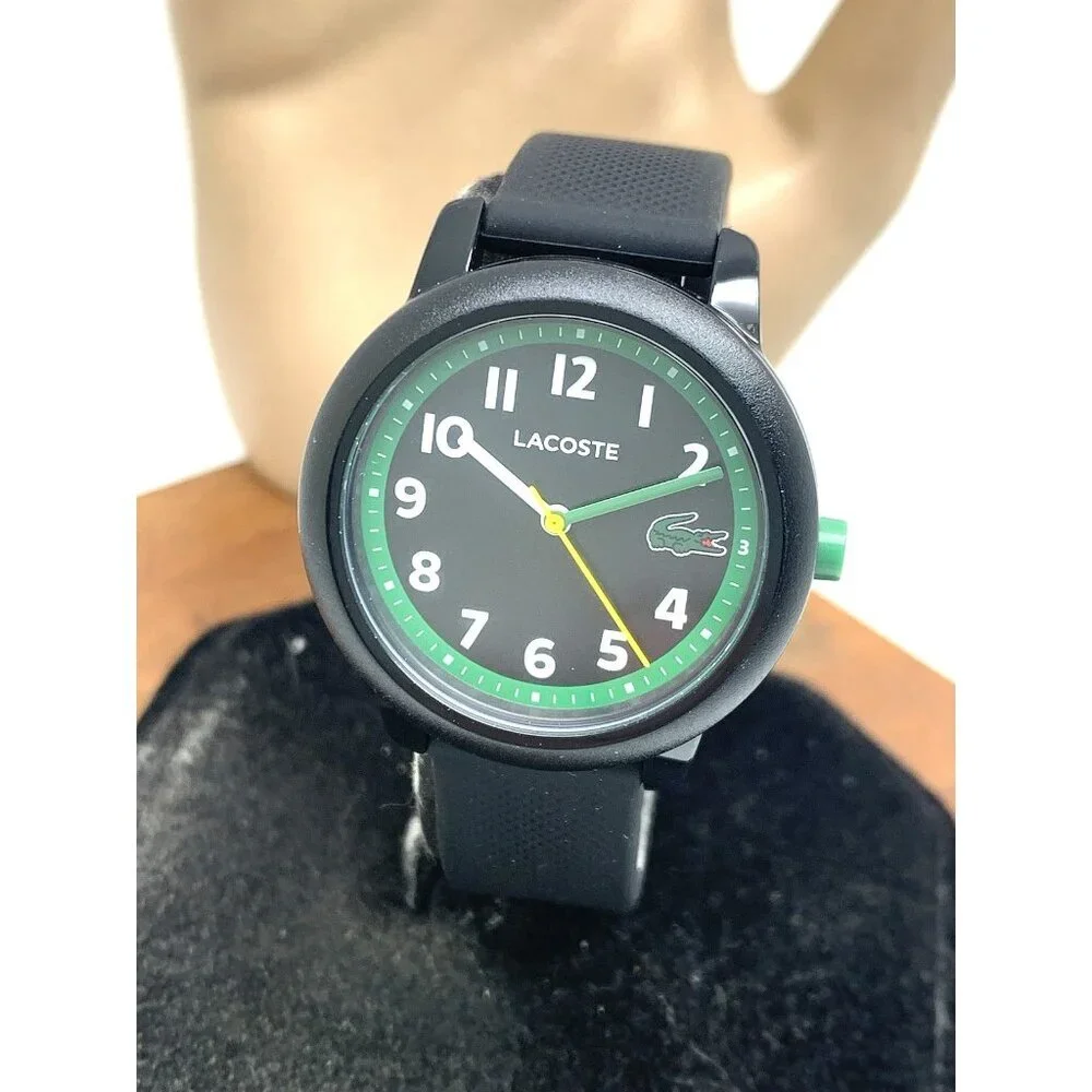 Lacoste Women's Watch 2030042 Quartz Black Dial Textured Rubber Band 12.12 33mm